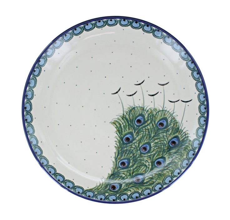 Detail image of Ceramika Artystyczna Peacock Feather Dining Plates & Bowls — Polish Pottery