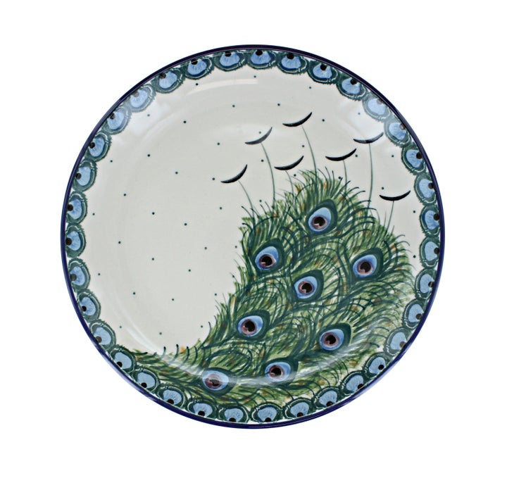 Ceramika Artystyczna Peacock Feather Dining Plates & Bowls — Polish Pottery