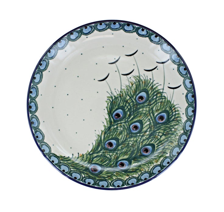 Detail image of Ceramika Artystyczna Peacock Feather Dining Plates & Bowls — Polish Pottery