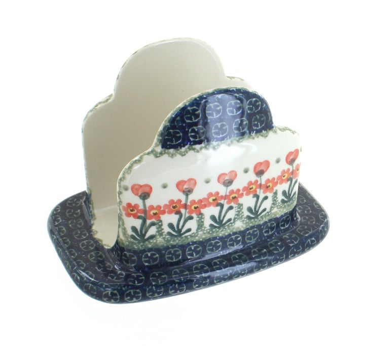 Ceramika Artystyczna Peach Posy Dining Accessories — Polish Pottery