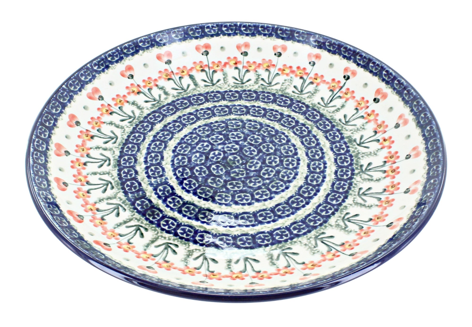 Ceramika Artystyczna Peach Posy Dining Plates & Bowls — Polish Pottery