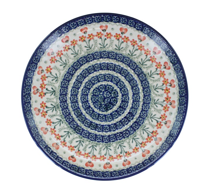 Ceramika Artystyczna Peach Posy Dining Plates & Bowls — Polish Pottery