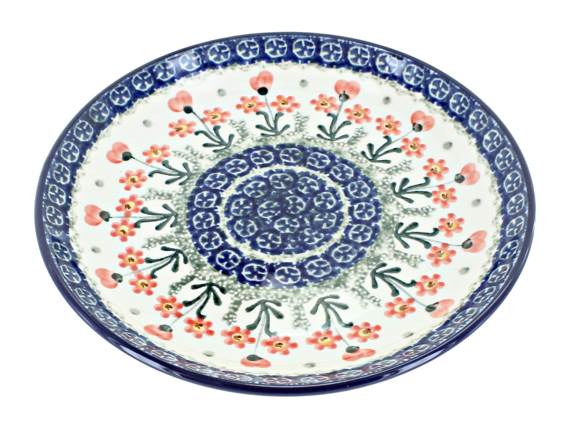Ceramika Artystyczna Peach Posy Dining Plates & Bowls — Polish Pottery