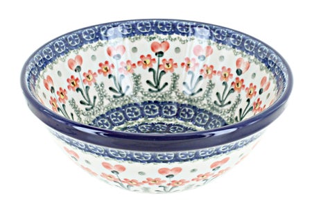 Ceramika Artystyczna Peach Posy Dining Plates & Bowls — Polish Pottery