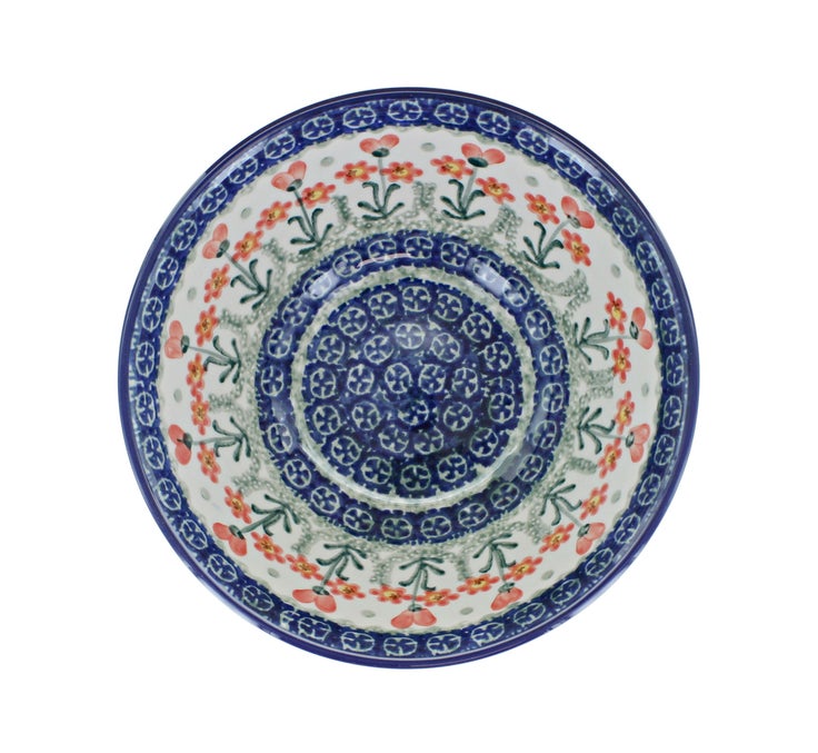 Detail image of Ceramika Artystyczna Peach Posy Dining Plates & Bowls — Polish Pottery