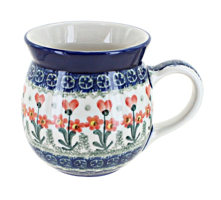 Ceramika Artystyczna Peach Posy Mug — Polish Pottery