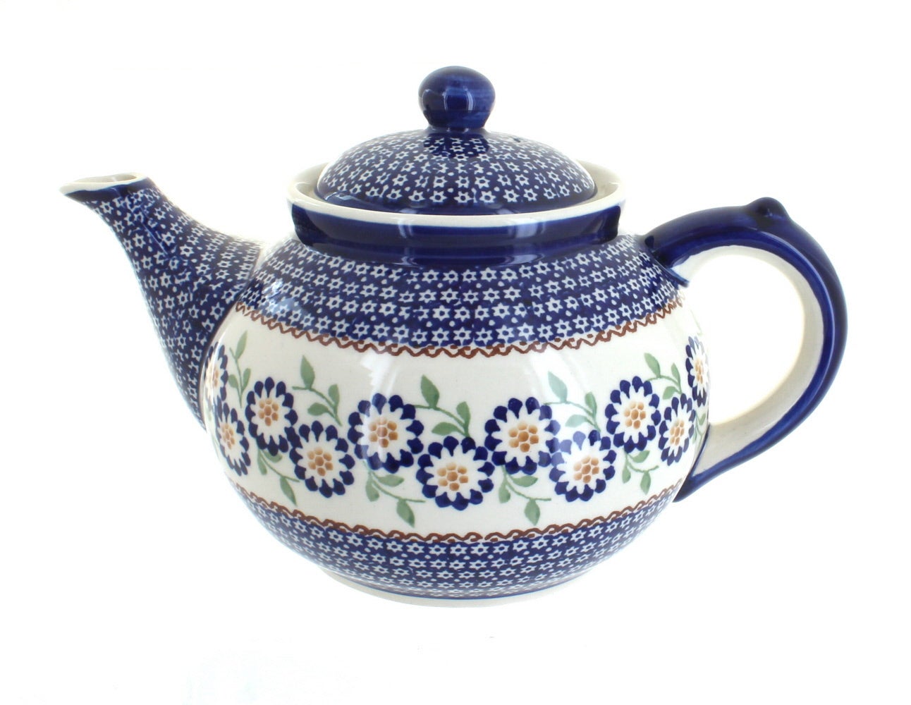 Manufaktura Peach Blossom Teapot — Polish Pottery