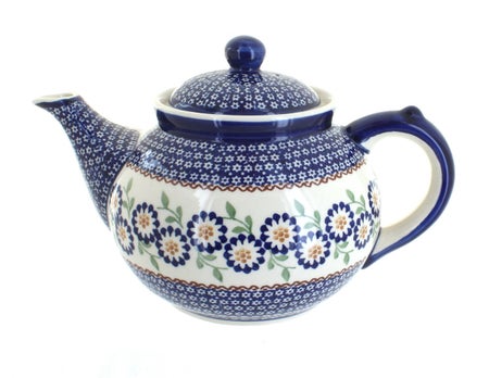 Manufaktura Peach Blossom Teapot — Polish Pottery