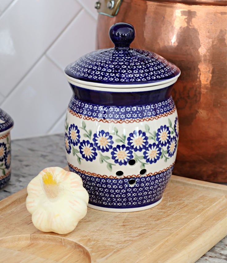Detail image of Manufaktura Peach Blossom Counter Storage — Polish Pottery
