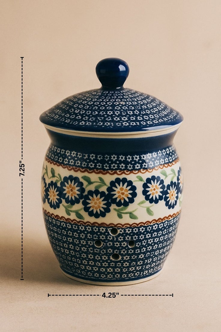 Detail image of Manufaktura Peach Blossom Counter Storage — Polish Pottery