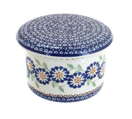 Manufaktura Peach Blossom Butter Dish — Polish Pottery