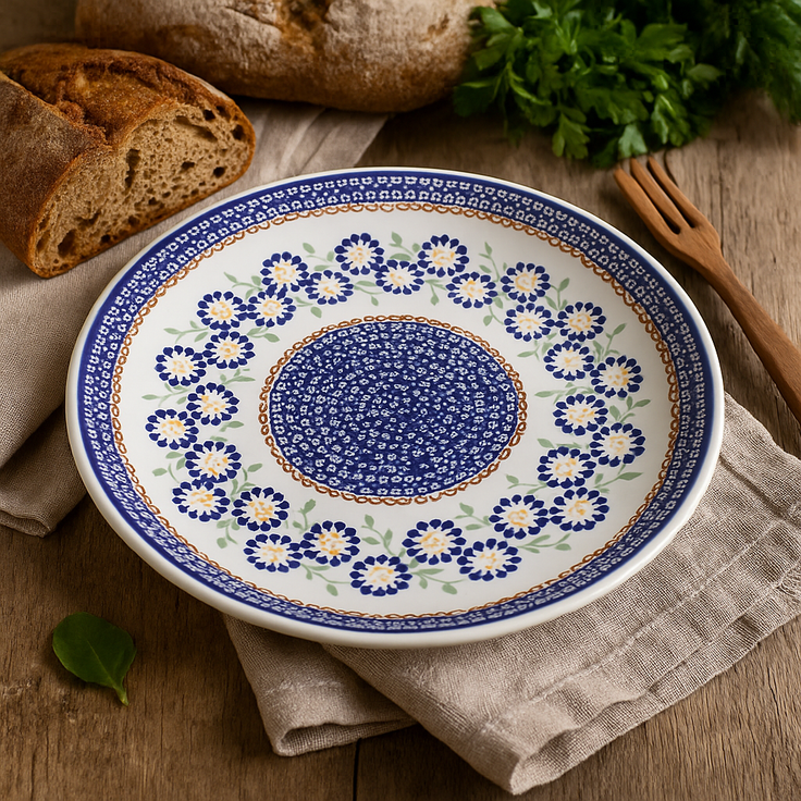 Detail image of Manufaktura Peach Blossom Dining Plates & Bowls — Polish Pottery
