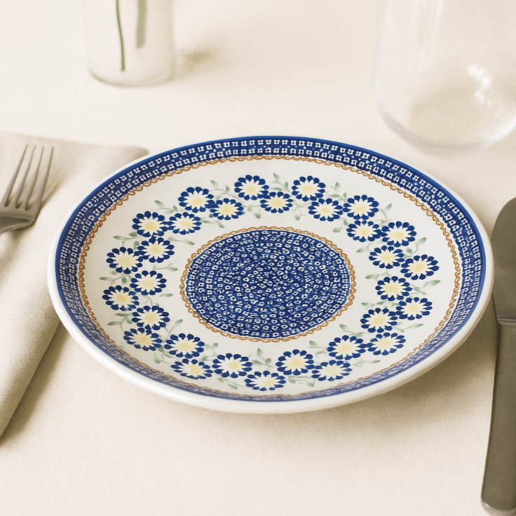 Detail image of Manufaktura Peach Blossom Dining Plates & Bowls — Polish Pottery