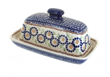 Manufaktura Peach Blossom Butter Dish — Polish Pottery