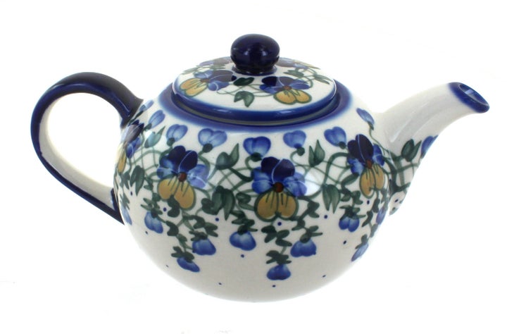 WR Unikat Pansies Teapot — Polish Pottery