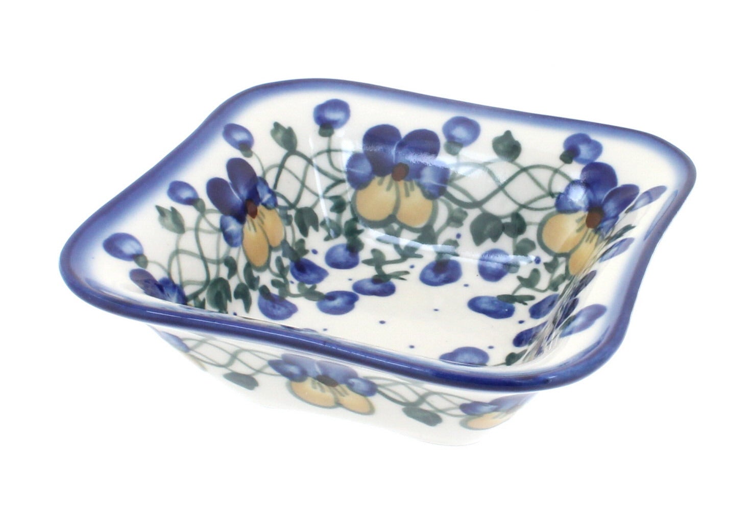 WR Unikat Pansies Petite Bowl/Dish — Polish Pottery