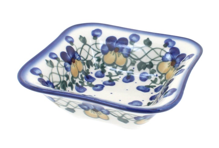 WR Unikat Pansies Petite Bowl/Dish — Polish Pottery