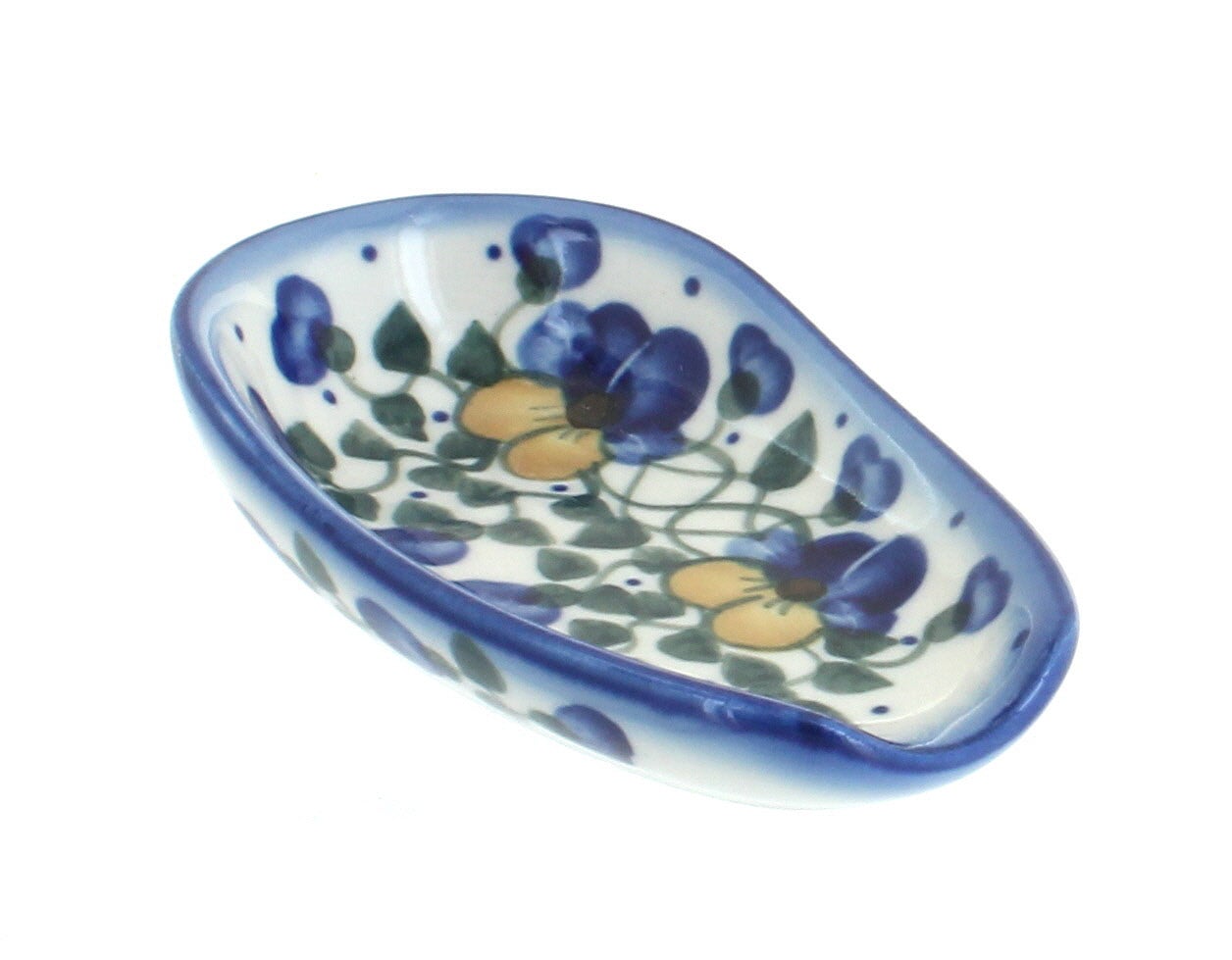 WR Unikat Pansies Countertop Accessories — Polish Pottery
