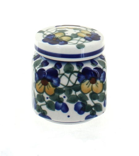 WR Unikat Pansies Counter Storage — Polish Pottery