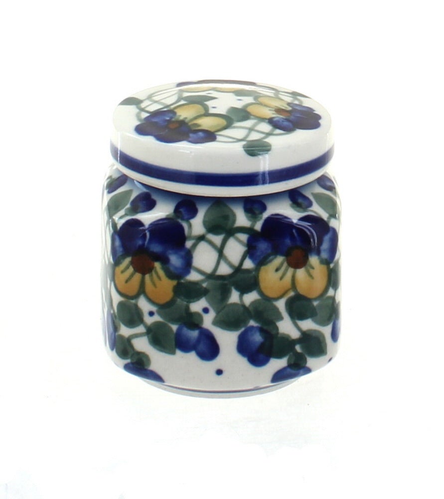 WR Unikat Pansies Counter Storage — Polish Pottery