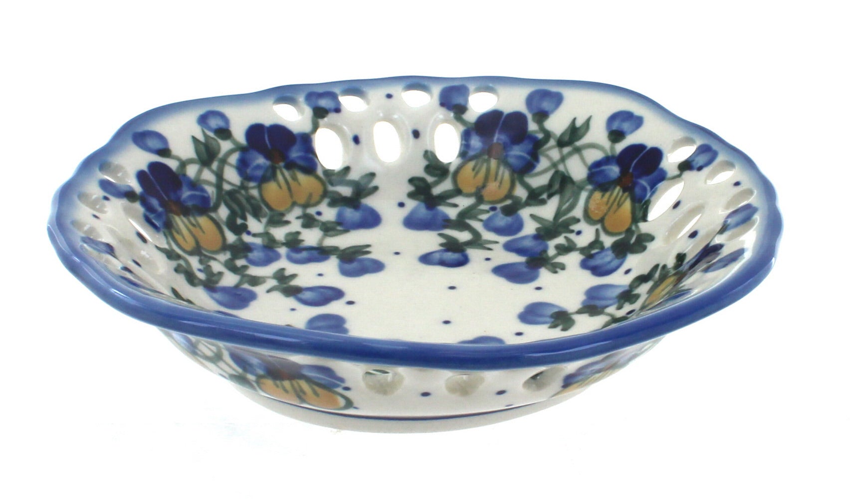 WR Unikat Pansies Countertop Accessories — Polish Pottery