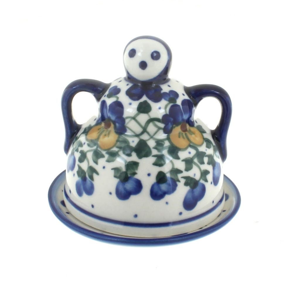 WR Unikat Pansies Countertop Accessories — Polish Pottery