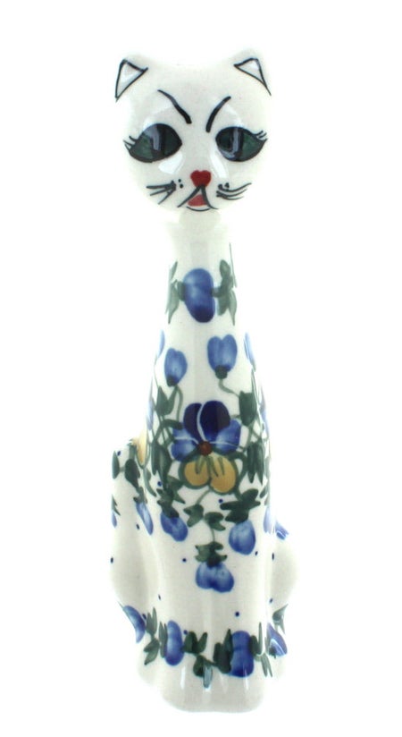 WR Unikat Pansies Figurine — Polish Pottery