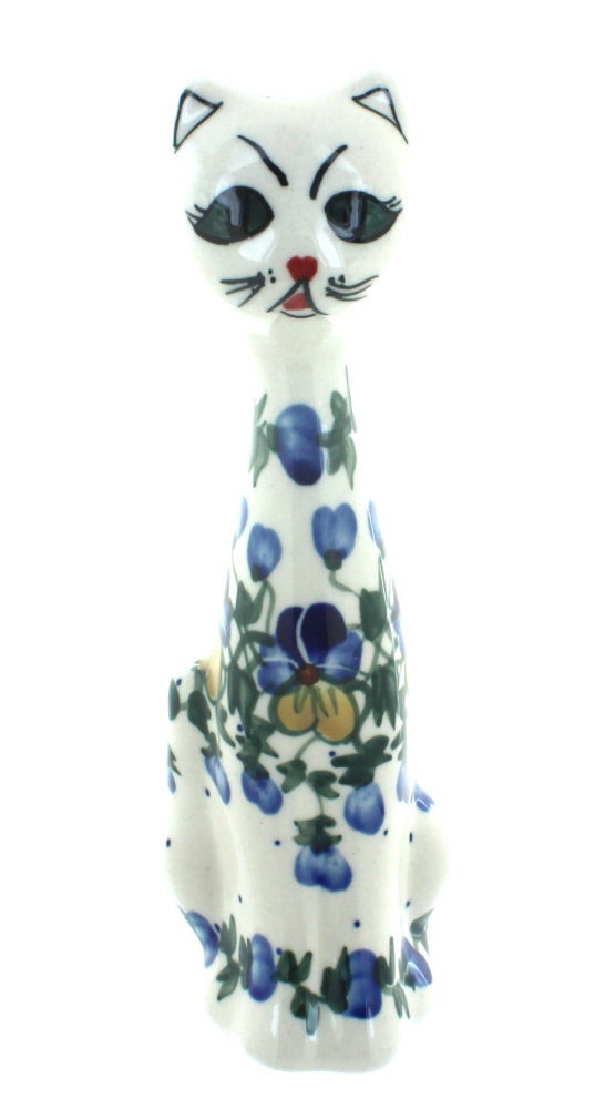 WR Unikat Pansies Figurine — Polish Pottery