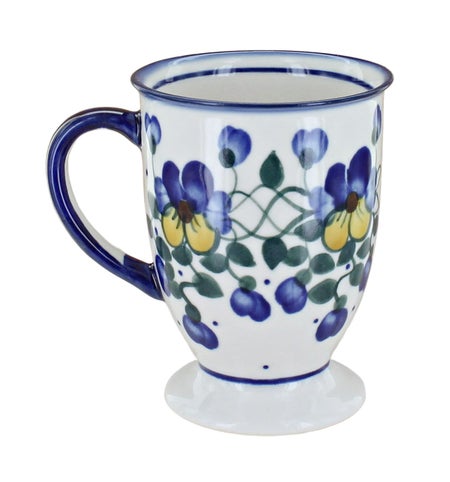WR Unikat Pansies Mug — Polish Pottery