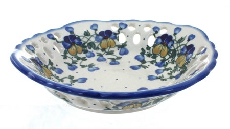 WR Unikat Pansies Countertop Accessories — Polish Pottery