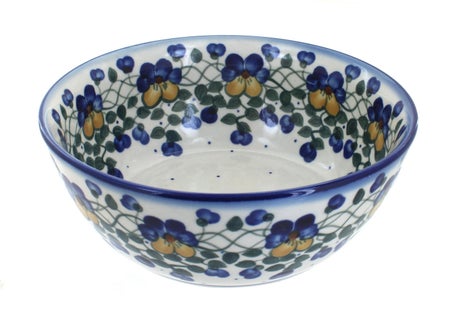 WR Unikat Pansies Large Serving Piece — Polish Pottery