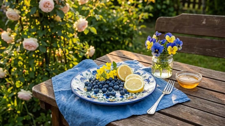 WR Unikat Pansies Dining Plates & Bowls — Polish Pottery