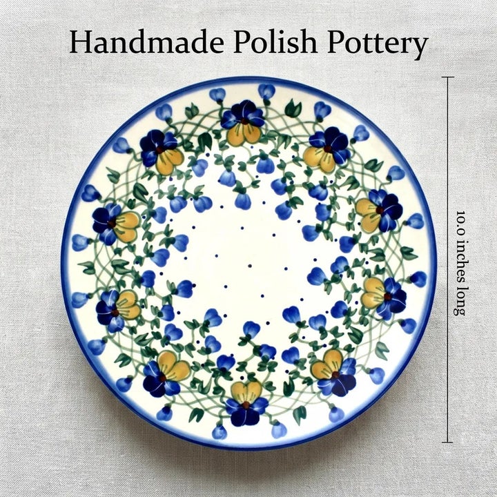 WR Unikat Pansies Dining Plates & Bowls — Polish Pottery