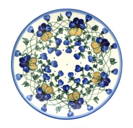 WR Unikat Pansies Dining Plates & Bowls — Polish Pottery