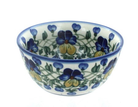 WR Unikat Pansies Dining Plates & Bowls — Polish Pottery