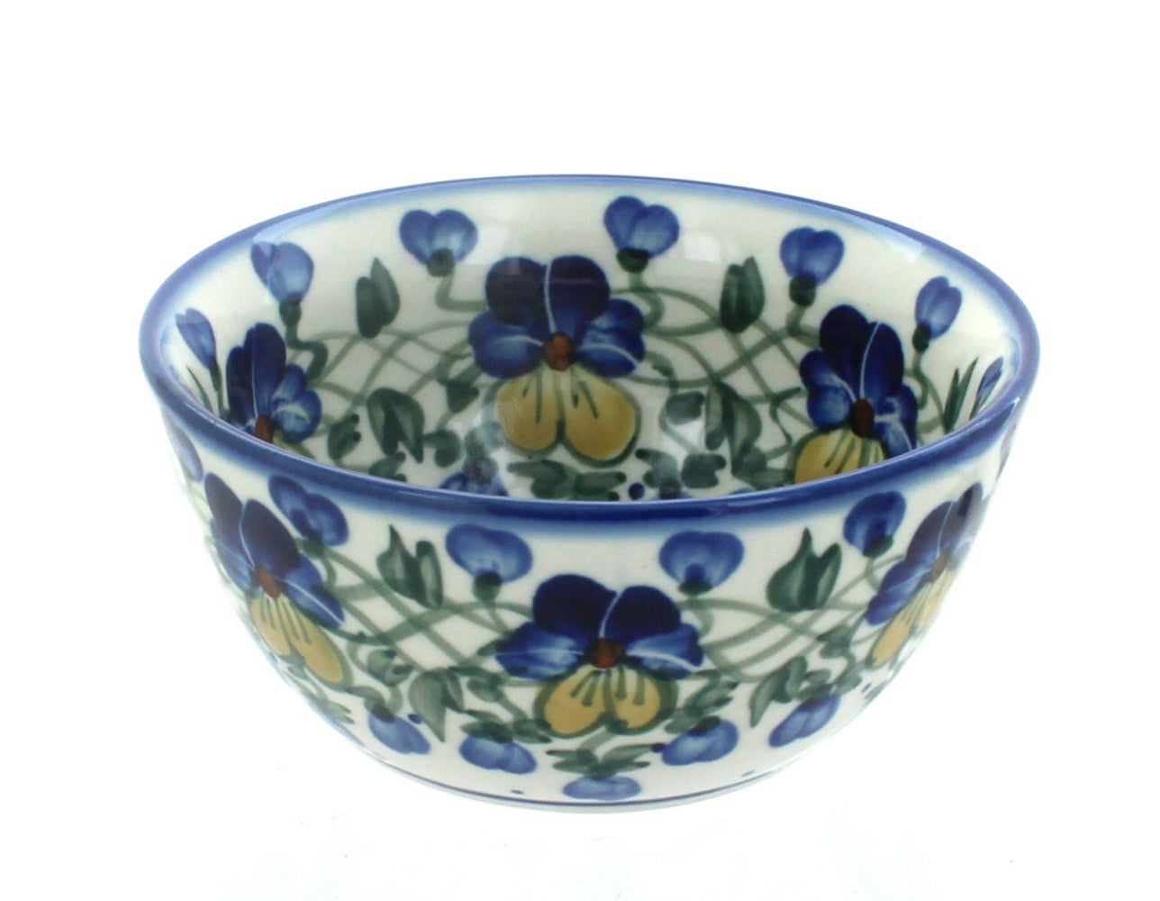 WR Unikat Pansies Dining Plates & Bowls — Polish Pottery