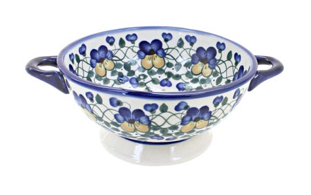 WR Unikat Pansies Countertop Accessories — Polish Pottery