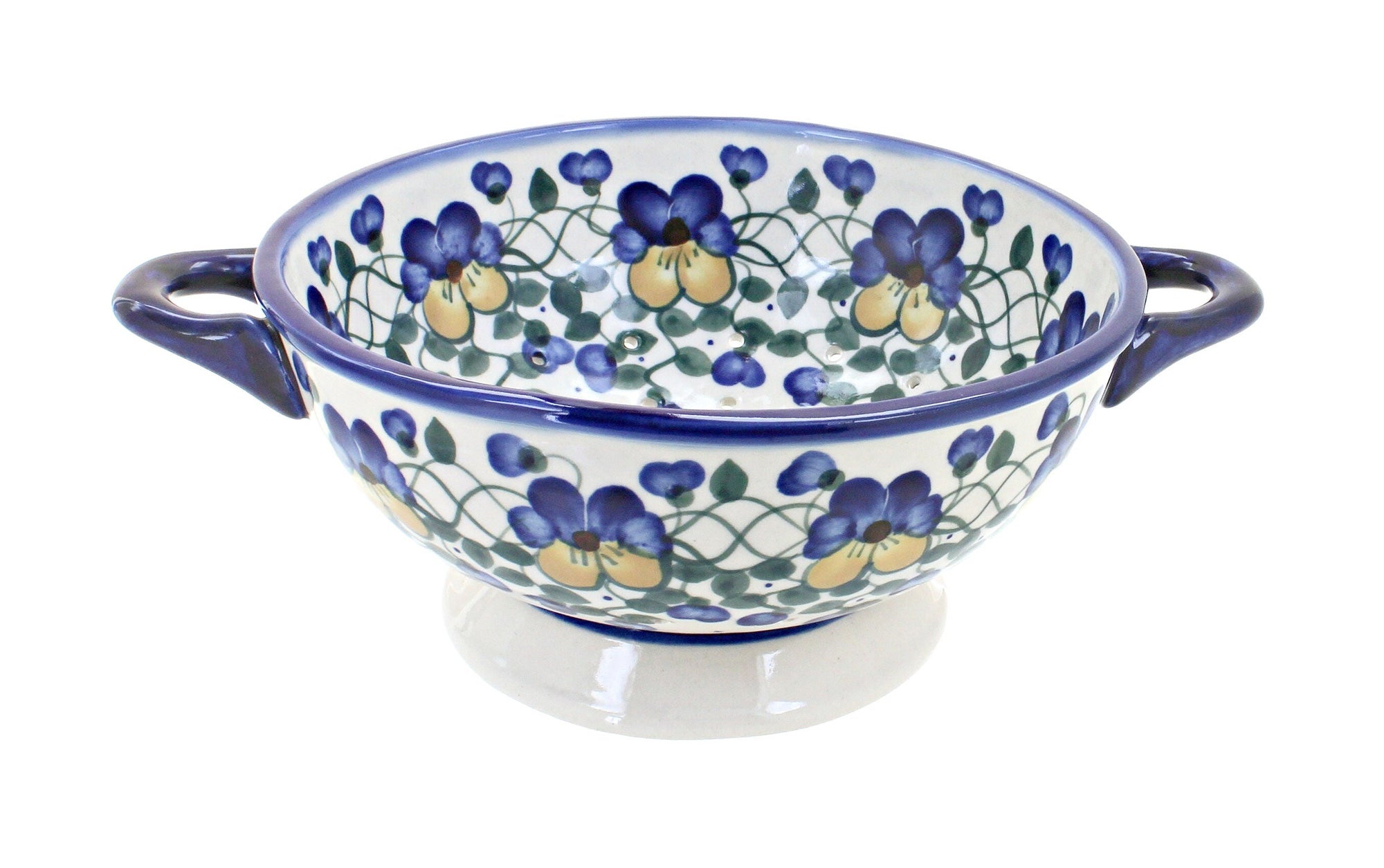 WR Unikat Pansies Countertop Accessories — Polish Pottery