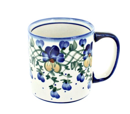 WR Unikat Pansies Mug — Polish Pottery