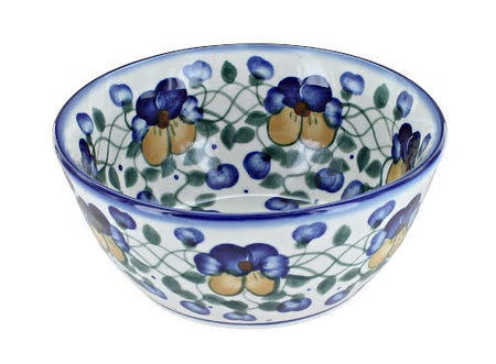 WR Unikat Pansies Dining Plates & Bowls — Polish Pottery