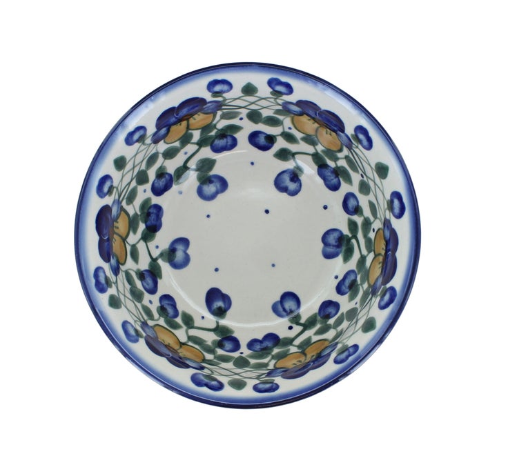 Detail image of WR Unikat Pansies Dining Plates & Bowls — Polish Pottery