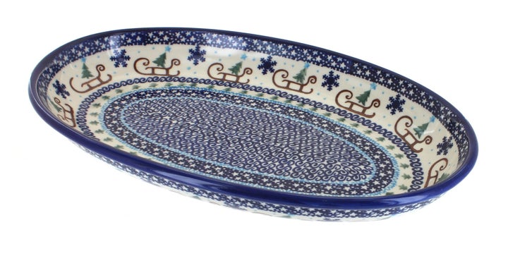 Vena Noel Nights Large Serving Piece — Polish Pottery