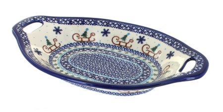 Vena Noel Nights Medium Serving Piece — Polish Pottery