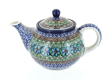 Ceramika Artystyczna Mardi Gras Teapot — Polish Pottery