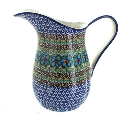 Ceramika Artystyczna Mardi Gras Pitcher — Polish Pottery