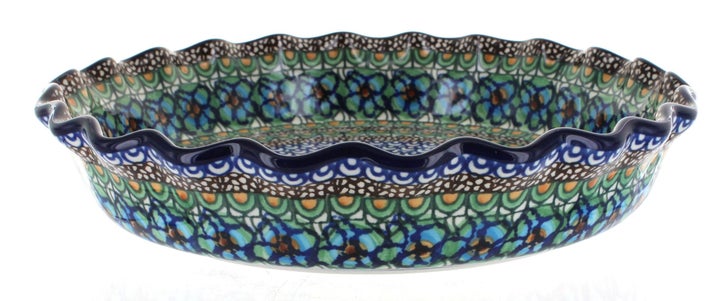 Ceramika Artystyczna Mardi Gras Pie Plate — Polish Pottery