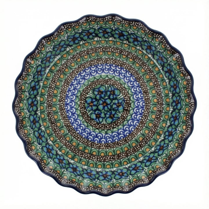 Ceramika Artystyczna Mardi Gras Pie Plate — Polish Pottery