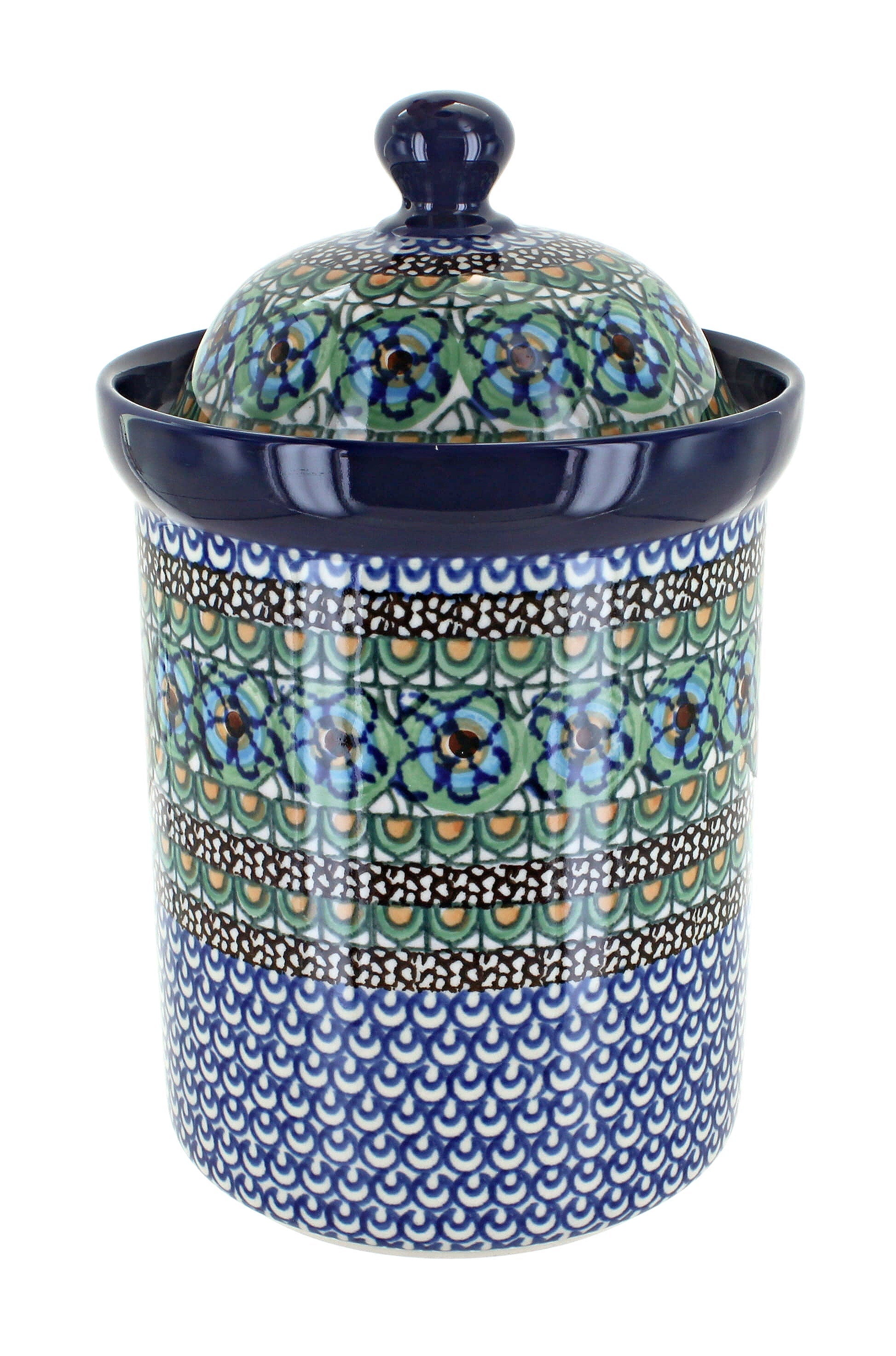 Ceramika Artystyczna Mardi Gras Counter Storage — Polish Pottery