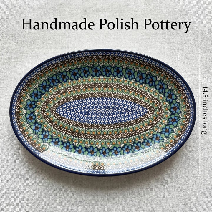 Ceramika Artystyczna Mardi Gras Large Serving Piece — Polish Pottery