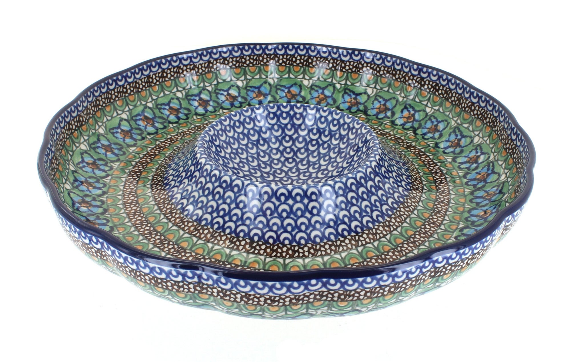 Ceramika Artystyczna Mardi Gras Large Serving Piece — Polish Pottery